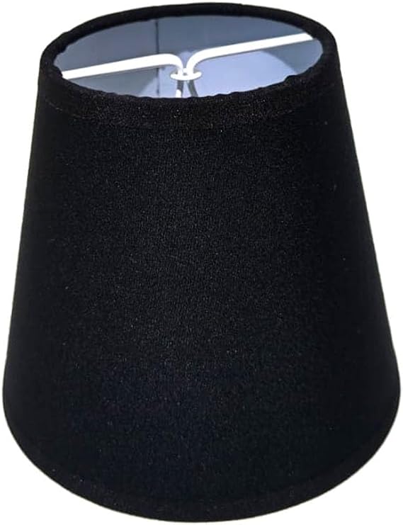 Mini Boy Maşalı Avize Abajur Başlığı Mum ampul üstüne takılır 14cm (Siyah)