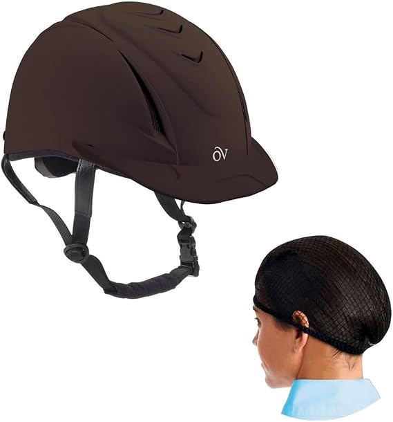 OVATION Adult Deluxe Schooler Riding Helmet - Lightweight Breathable Adjustable Equestrian Safety Helmet w/Removable Liner
