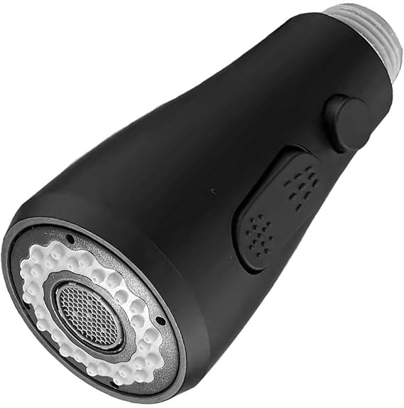 2 Function Kitchen Tap Spray Head Replacement Part, Pull Out Settings Shower Head for Kitchen Bathroom Mixer Faucet Black