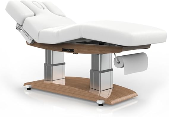 GreenLife - Silverfox Professional Electric Massage Bed/Table Wooden Facial Bed 2259 Plus,White
