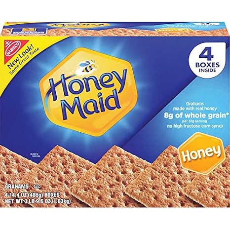 Honey Maid Graham Crackers, Honey Biscuits: 4 Boxes (14.4 oz)