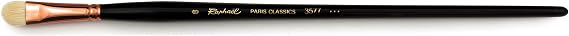 Raphael Paris Classics 3577 Long Handle Brush, Short Filbert, 6, White