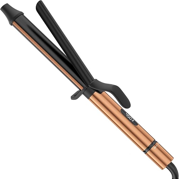 Long Barrel Curling Iron, 1.25 Inch Curling Wand, Ceramic Hair Curler with 8 Heat Settings, 30s Fast Heat-Up, Dual Voltage for Global Travel, Suitable for All Hair Types