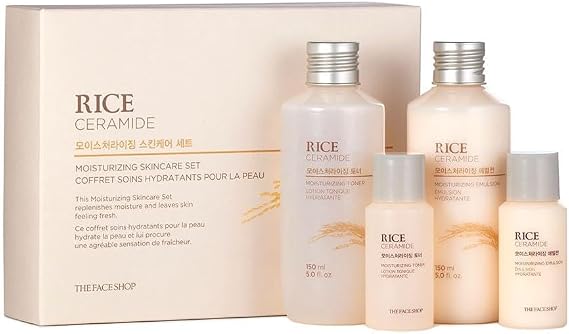 THE FACE Shop Rice Ceramide Skincare Set, Travel Size