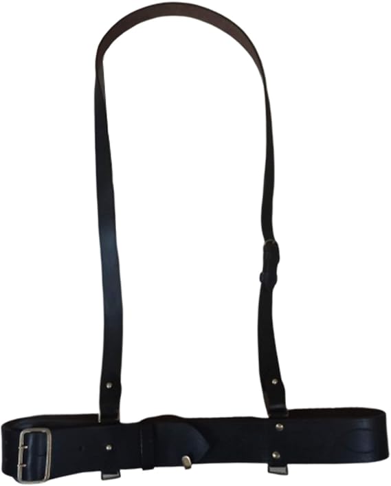 warreplica Sam Browne Belt with Shoulder Strap Dark Brown Reproduction