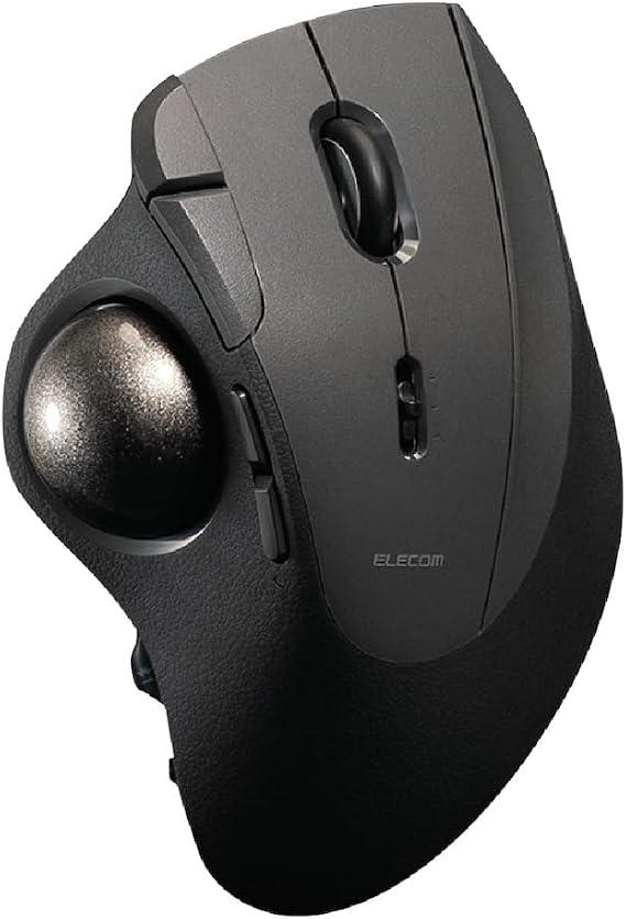 ELECOM IST PRO Trackball Mouse, Thumb, Bluetooth, 2.4GHz Wireless & Wired