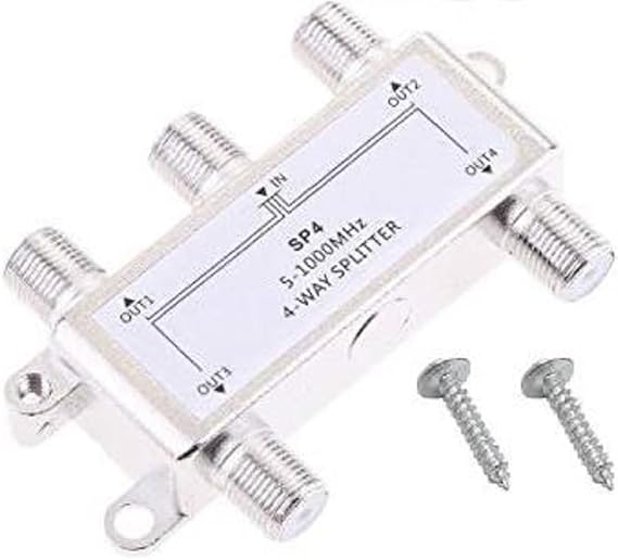 Lunatic 2048 Uydu 4'lü Splitter Kablo Tv Rg6 Anten Çanak Çoklayıcı Dağıtıcı 3D HD SD Yayınları Destekler Yüksek Kalite Saf Bakır İç Malzemeden Üretilmiştir Parazitleri Önleyici Özelliğe Sahiptir