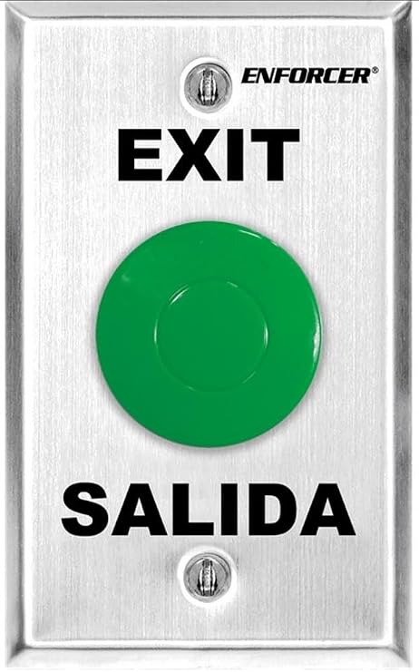 Seco-Larm Enforcer Green Mushroom Button Push-to-Exit Plate with Timer (SD-7201GAPT1Q)