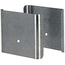 Fence Armor for Wood Fences - FITS 3.5-Inch x 3.5-Inch Posts (Known as 4x4 Posts) - Galvanized - Demi-Faceplate - 10 Piece Set (Pack of 5)