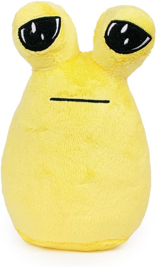 Pelüş Oyuncak Ayıcık Poe,Pou,Kahverengi Ayı,Peluş doldurulabilir oyuncak,Uzaylı Pelüş oyuncak,Evcil Hayvanım Pou (Sarı)