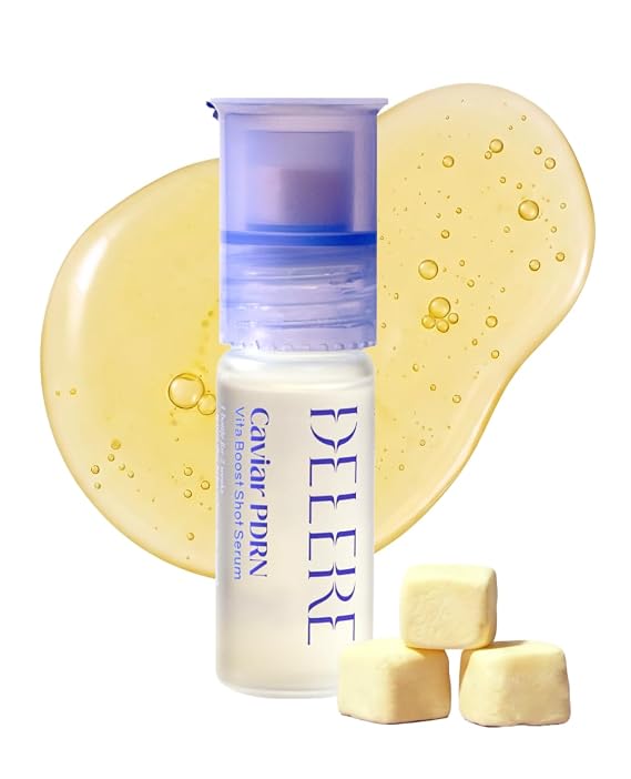 DELERE Caviar PDRN Vita Boost Shot Serum | Korean Vitamin C Serum 0.5 fl oz