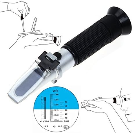 Ade Advanced Optics Tri-Scale Clinical Refractometer-Urine Specific Gravity, Urine Refractive Index and Blood Serum Protein - Veterinarian