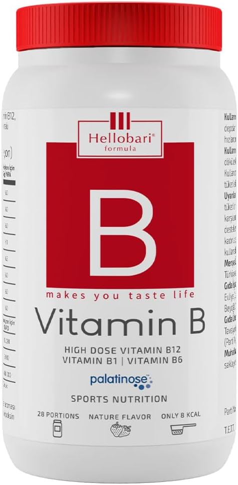 Hellobari Formula Vitamin B | Yüksek Doz Vitamin B12 | 28 Porsiyon