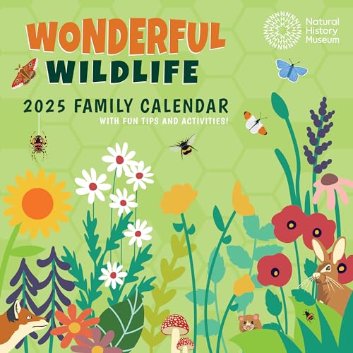 2025 Natural History Museum Wonderful Wildlife Square Family Wall Calendar