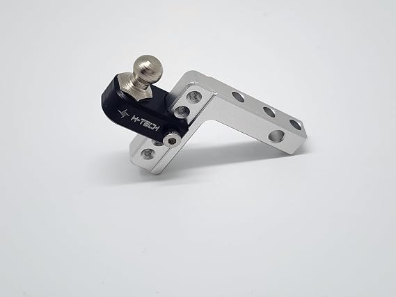 H-TECH RC CNC Aluminum Metal Drop Hitch for Traxxas TRX4 TRX6 & AXIAL SCX10 & CEN Racing F450 & F250 1/10 Accessories (HTDH-02)
