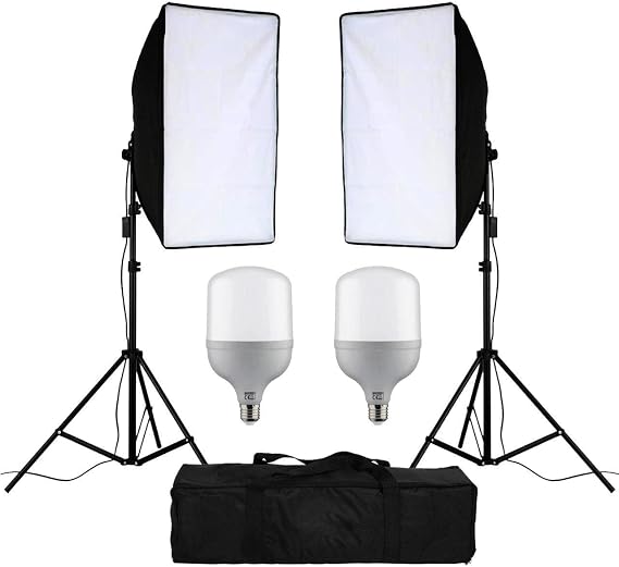 50X70cm Softbox Çiftli LED Işıklı