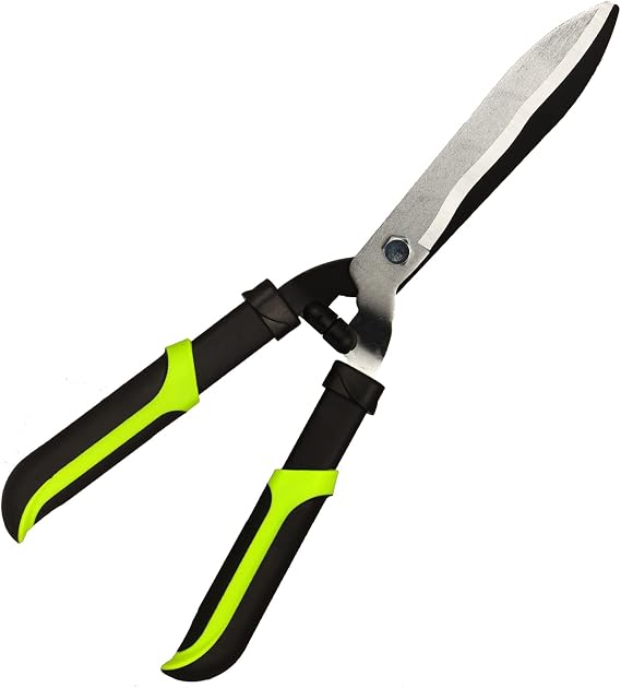 YRTSH Hedge Clippers Shears Hedge Shears for Trimming Borders, Garden Tools | Hedge Clippers Handheld, Bush Cutters Trimmer with Sharp Wavy Blades, Garden Shears for Hedges (19 Inch)
