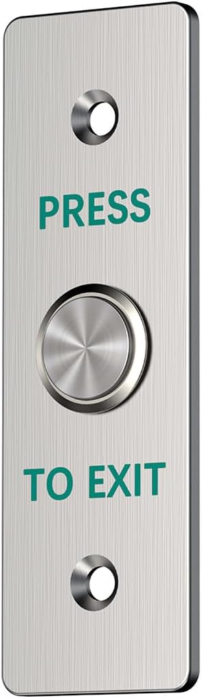 Push to Exit Button for Door Access Control Waterproof Stainless Steel Shell NO/COM Output