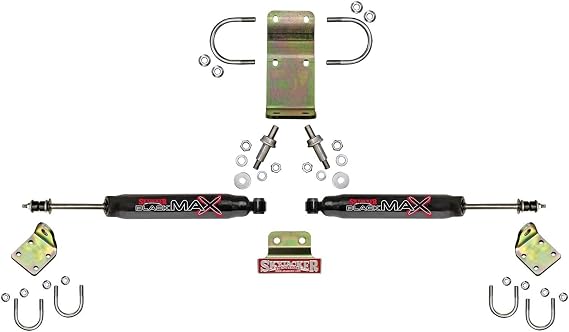 SKYJACKER Black Steering Stabilizer Dual Kit