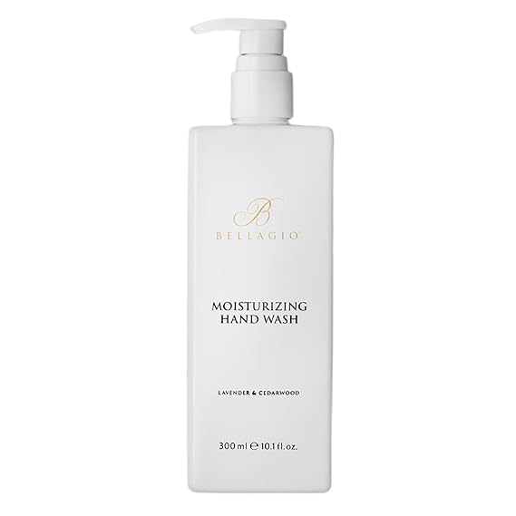 Bellagio Moisturizing Hand Wash - Scented with Cedarwood, Green Mandarin, Lavender - Cleansing & Hydrating Skin Care - Vegas Hotel Hand Soap - 10 oz