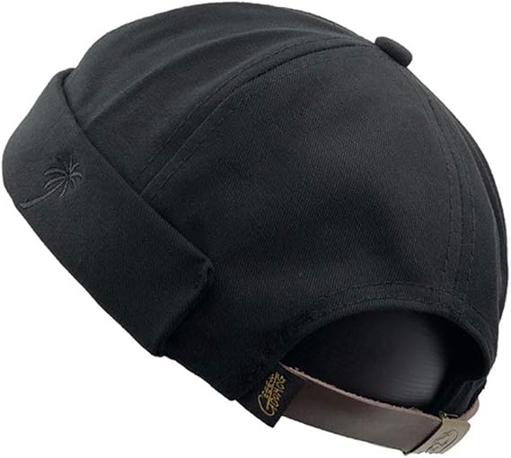 Brimless Hats Docker Cap Skull Beanie Sailor Cap Worker Hat Rolled Cuff Retro Hat with Adjustable for Men and Women