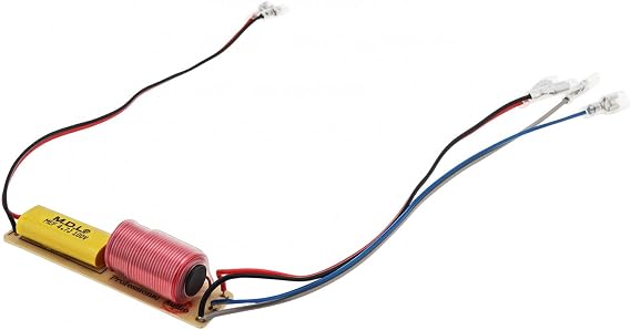 2 Way Crossover, 80W 4-8 Ohm 2 Way High-Low Frequency Divider for Car Speakers, HiFi Speaker Crossover