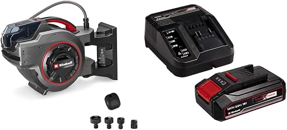 Einhell GE-HR 18/30-1 WH Li-Solo, Akülü Hortum Makarası + Einhell 18V 2,5 Ah PXC Starter Kit, Akü & Şarj Cihazı