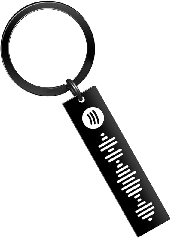 OXYEFEI Personalized Spotify Keychain, Customized Scannable Spotify Code Song Keychain Gift for Men/Women