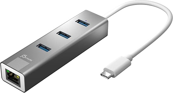 j5create USB-C 3-Port HUB +Gigabit Ethernet Multi Adapter