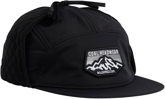 Coal Headwear Tracker Quilted Cap Hat - Insulated Quilted Crown, Soft Fleece Ear Flaps, Flat Brim - Outdoor Casual Everyday