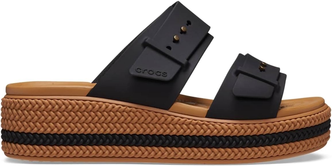 Crocs Women's Brooklyn Buckle Low Wedges