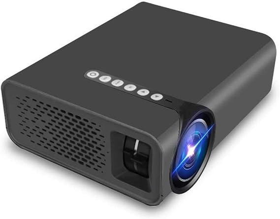 Portable Mini Projector Supported 1080P, Video-Projector Bluetooth Wifi 1800 Lumens HD LCD Projector, Built in Speaker, Mobile Hard Disk SD Card AV Connect DVD,Black