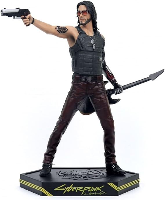 Cyberpunk 2077 Johnny Silverhand Figure, Multicolor, 9.5 inches
