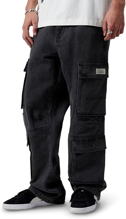 PacSun Men's Dylan Baggy Jeans Cargo Black