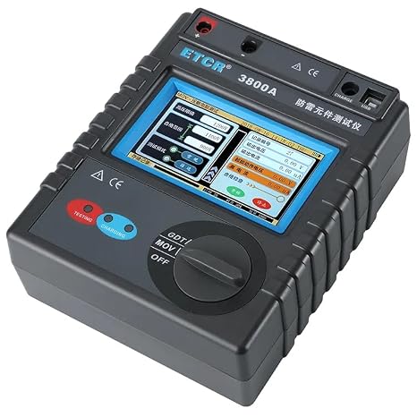 ETCR3800A Intelligent Lightning Protection Component Tester Touch Color Screen Surge Protector Detector