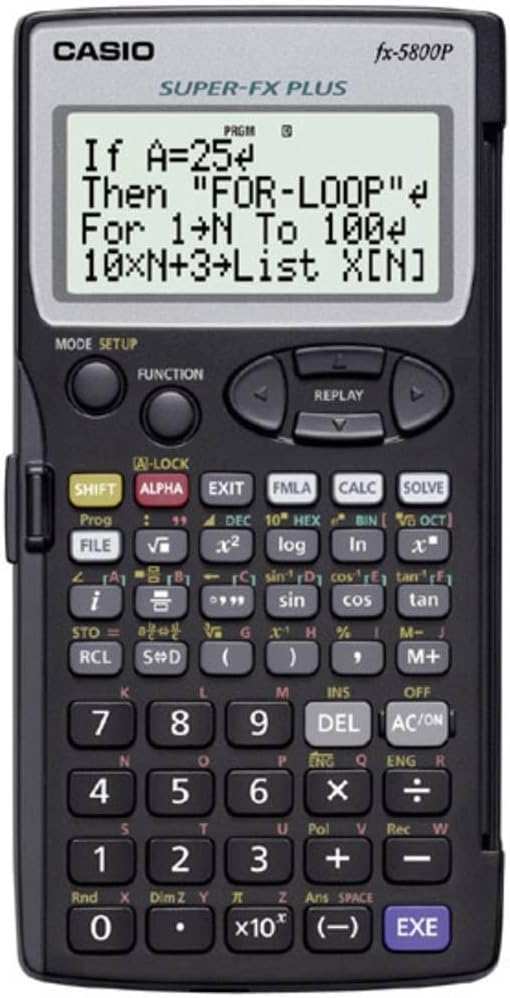 Casio FX-5800P-W-Dh Programlanabilir Hesap Makinesi, 4 Satırlı Ekran, ‎16.3 x 8.15 x 1.51 cm, 664 Fonksiyon