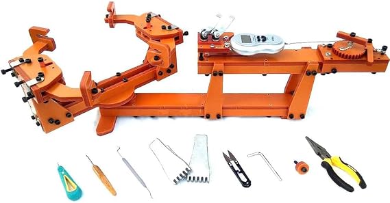 KEULEN Badminton Racket Threading Machine, Winch Type Personal Stringing Tools with Electronic Weighing Device, Winch Type Personal DIY Badminton Racket, for Badminton Racket, Racquet, Tennis Racket