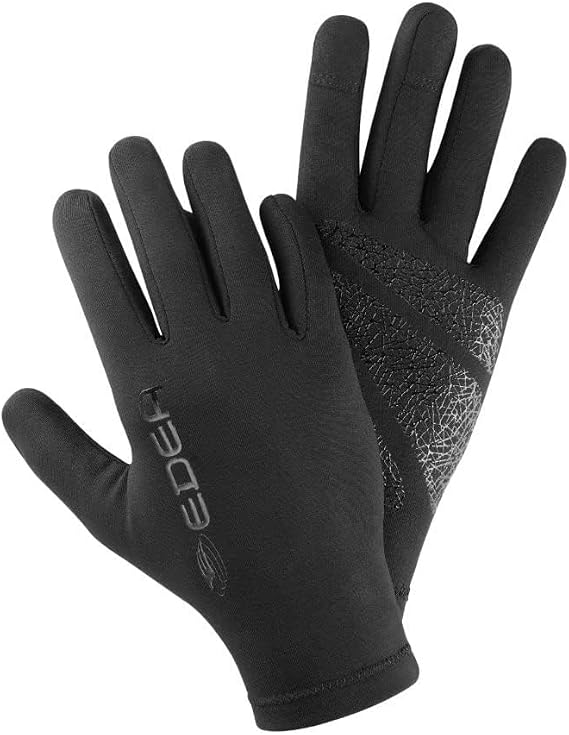 Edea SHADOW Logo Ice Skating Polyester E Gloves Black Small