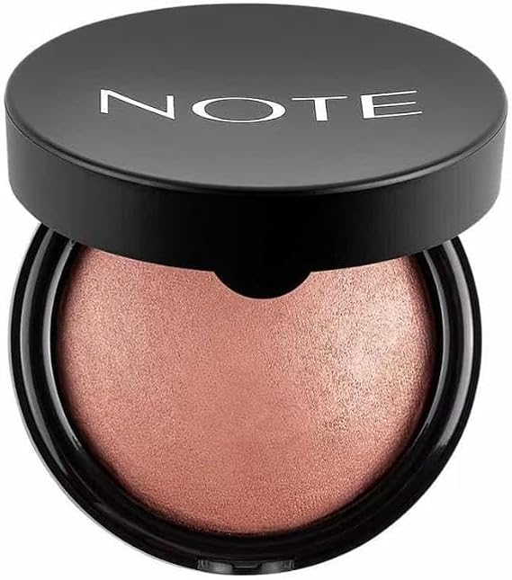 Note Cosmetics Baked Blusher 03 Oriental Pink Işıltılı Fırınlanmış Toz Allık