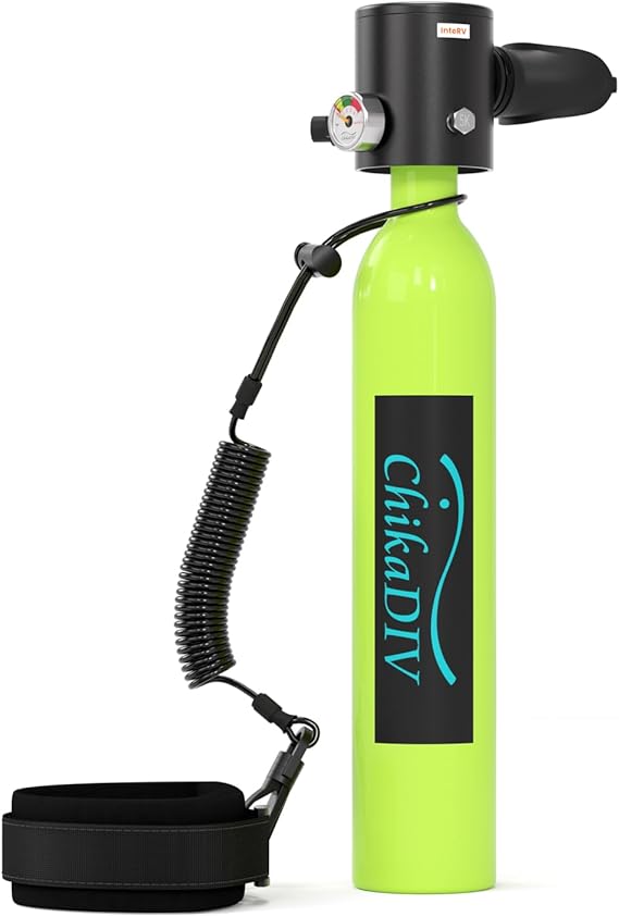 Mini Scuba Tank,Portable Diving Tank,0.5l Lung Tank for Snorkeling Diving, Reusable Scuba Diving Kit Gear Underwater Breathing Training, Emergency Rescue