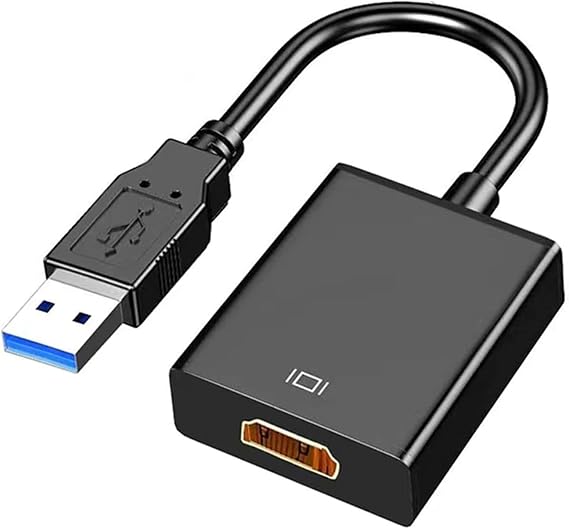 AKWOR USB to HDMI Adapter, USB 3.0 to HDMI 1080P Video Audio Converter Connect PC, Laptop to Monitor/HDTV/Projector, Support Windows XP/7/8/8.1/10