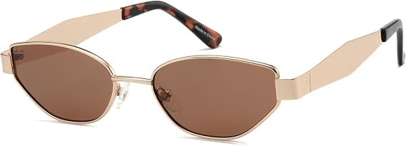 Retro Oval Cat Eye Sunglasses Womens Trendy Metal Shades VF2249