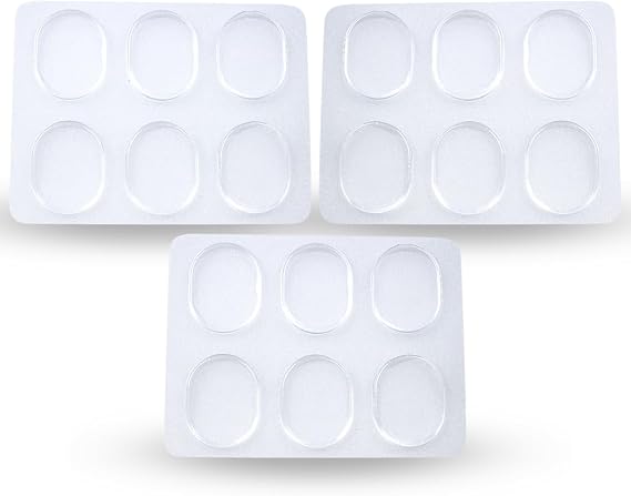 Drum Damper Gel Pads For Drums Tone Control, Non-toxic Silicone Drum Dampeners, Clear Resonance Pads For Drum Muffling (18 Pack)