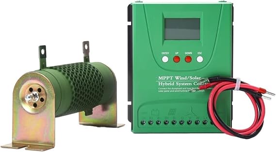 Solar Charge Controller, 12V/24V/48V Wind-solar Complementary Controller MPP Breeze Charging 1000w2000w(Wind1.6kwLight1.2kw 24/48v)
