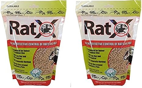 EcoClear RatX Pellets, 2 Pack of 1 Pound Each, Pet Safe Rodent Extermination