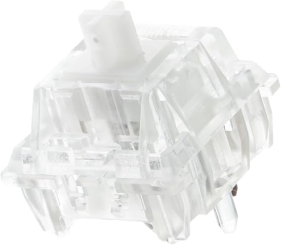 EPOMAKER Silent Mechanical Keyboard Switches Set - 35 Pieces Factory Pre-Lubed, 5-Pin Linear/Tactile Switches for Custom Mechanical Keyboards (Crystal(Tactile Silent))
