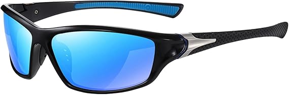 Men's Sunglasses Polarized, UV Protection Mens Sports Sunglasses for Running Cycling Golf Driving Fishing