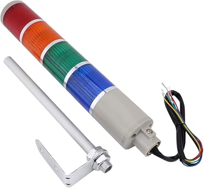 Industrial Light LED Alarm Tower Light Indicator in Red Green Yellow Blue, 4 Stack Super Bright LED Andon Tower Lights110V