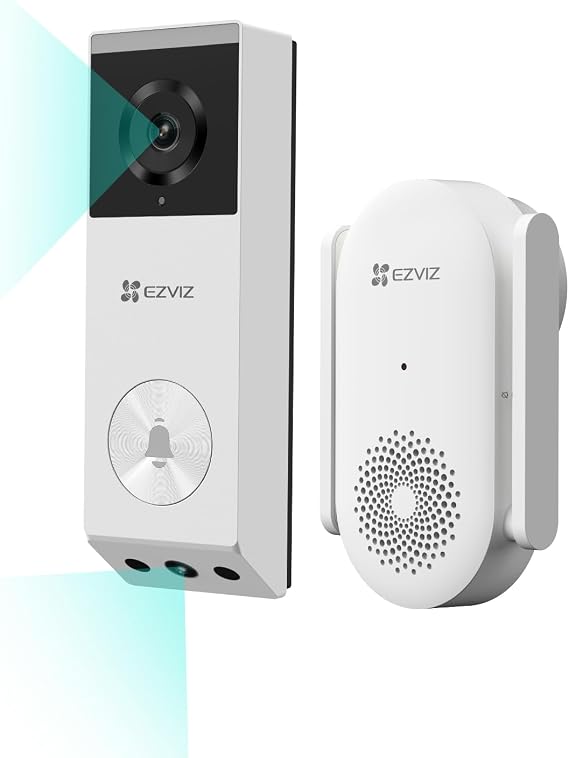 EZVIZ EP3x Video Doorbell 2K 3 Megapixel Dual Lens Guest + Feet