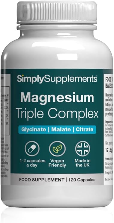 Magnesium Triple Complex | Glycinate, Malate & Citrate | 120 Vegan Capsules